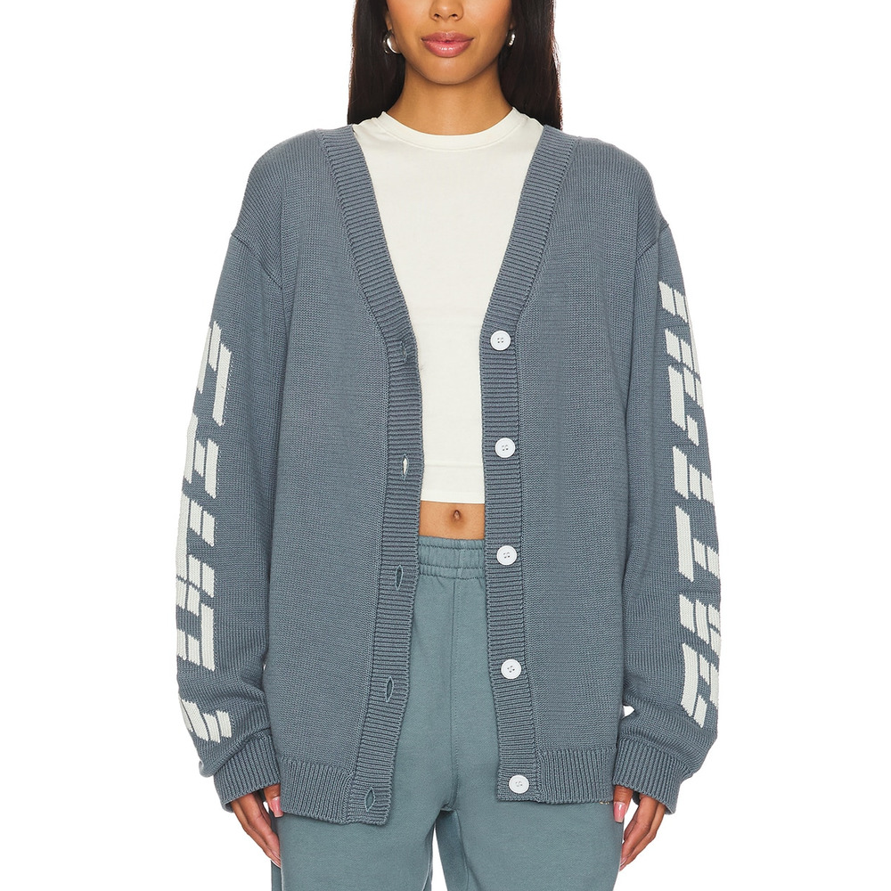 7 Days Active 'Graphic' Blue Cardigan Size XS